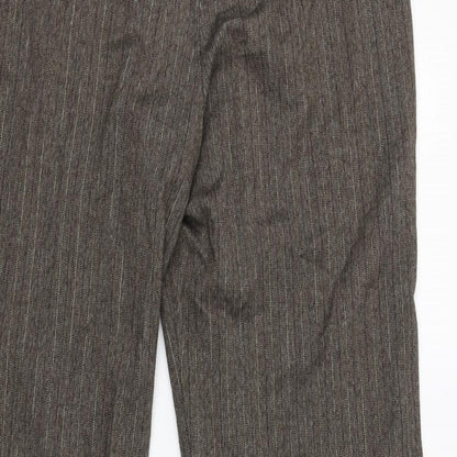 New Look Womens Brown  Polyester Trousers  Size 16 L29 in Regular Zip
