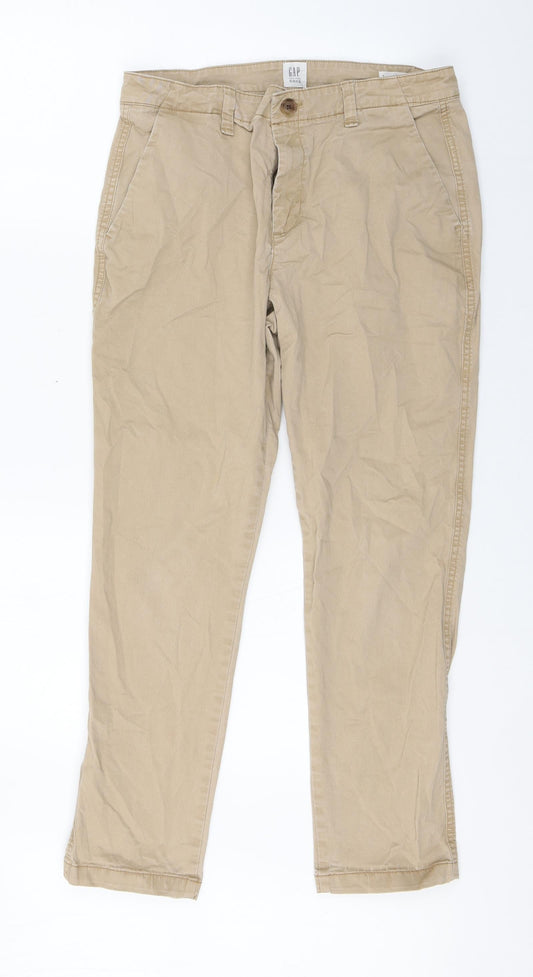 Womens UK Size 6 Gap Regular Fit Carrot Beige Trousers