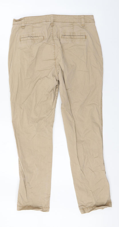 Womens UK Size 6 Gap Regular Fit Carrot Beige Trousers