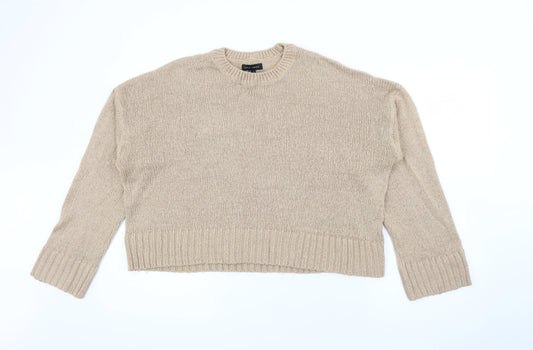 Womens UK Size L New Look Beige Pullover Jumper