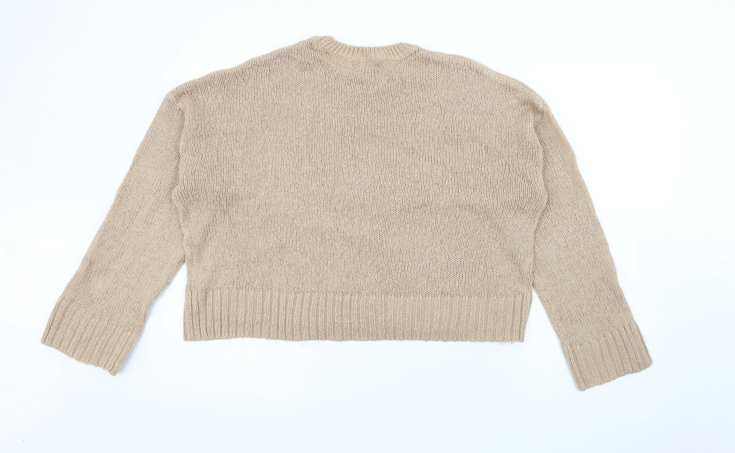 Womens UK Size L New Look Beige Pullover Jumper