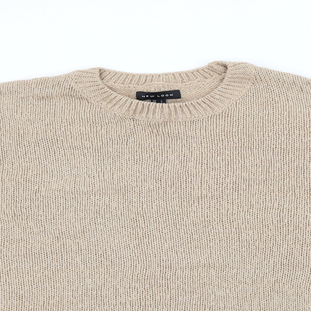 Womens UK Size L New Look Beige Pullover Jumper