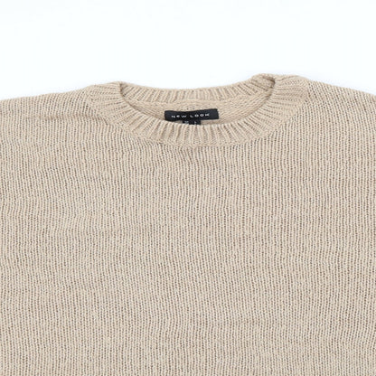 Womens UK Size L New Look Beige Pullover Jumper