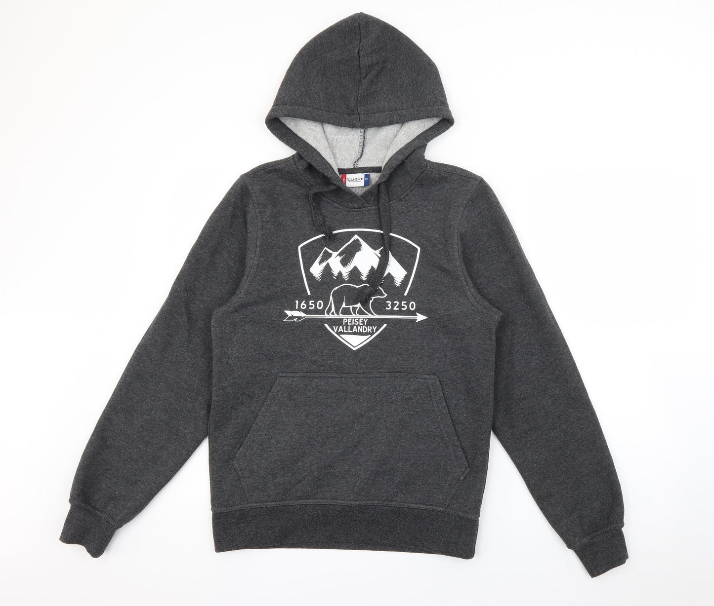 Clique Womens Grey  Polyester Pullover Hoodie Size XS   - Bear Peisey Vallandry