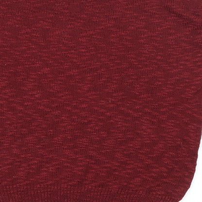 Glamerous Womens Red Boat Neck  Acrylic Pullover Jumper Size S