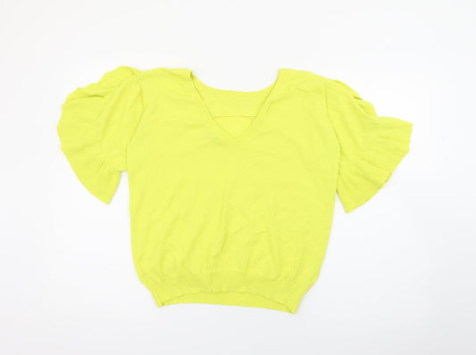 Womens UK Size 12 NEXT Yellow Pullover Jumper