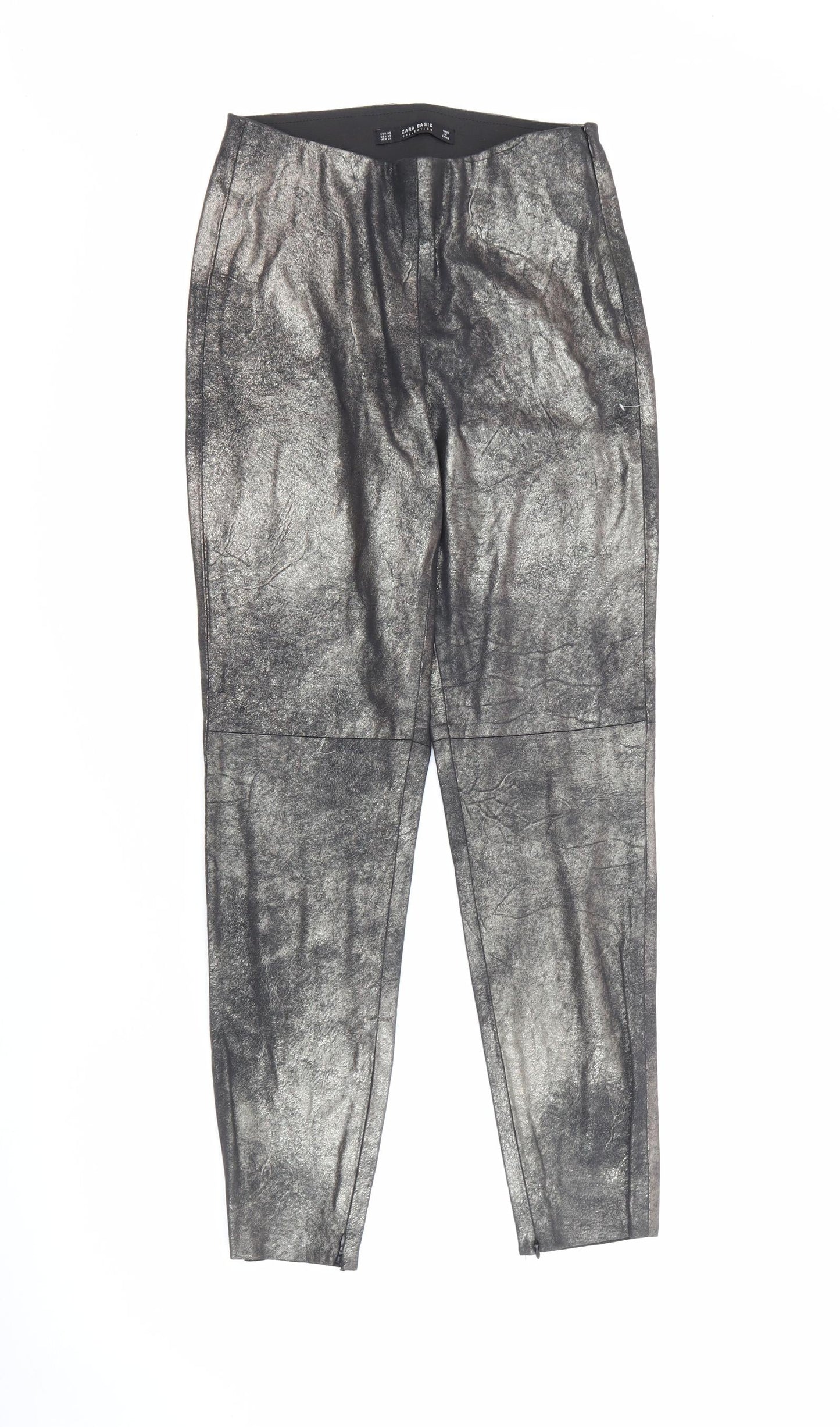 Womens UK Size XS Zara  Pedal Pusher Gold Leggings
