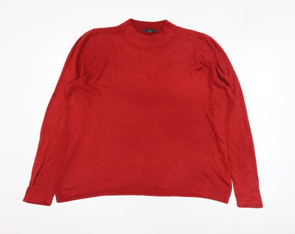Womens UK Size 16 Preworn Red Pullover Jumper