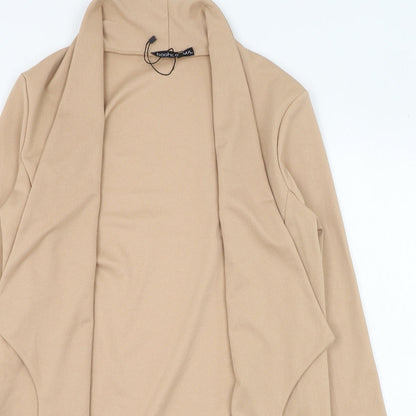 Boohoo Womens Brown Square Neck  Polyester Cardigan Jumper Size M