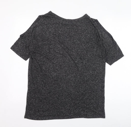 Womens UK Size 12 New Look Grey Basic T-Shirt
