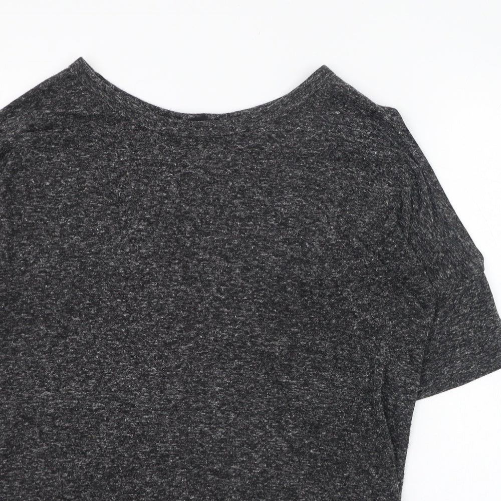 Womens UK Size 12 New Look Grey Basic T-Shirt