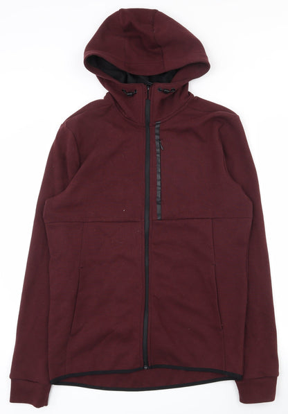 Mens UK Size S H&M Red Full Zip Hoodie