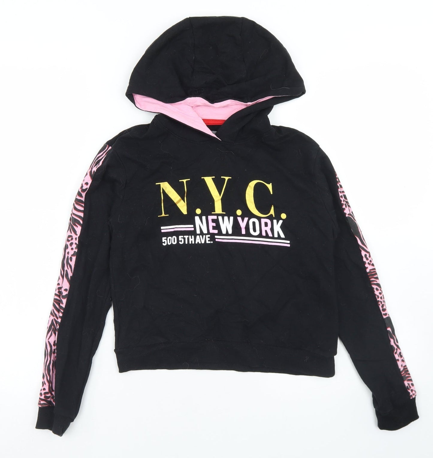 Studio Girls Black  Cotton Pullover Hoodie Size 12-13 Years