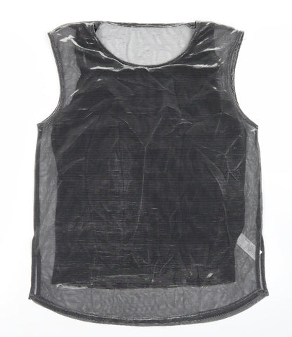 Womens UK Size 12 NEXT Silver Basic Tank
