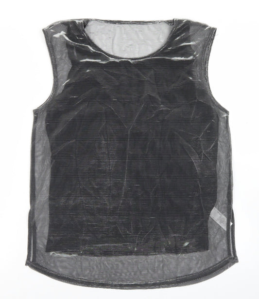 Womens UK Size 12 NEXT Silver Basic Tank