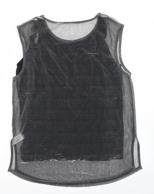 Womens UK Size 12 NEXT Silver Basic Tank