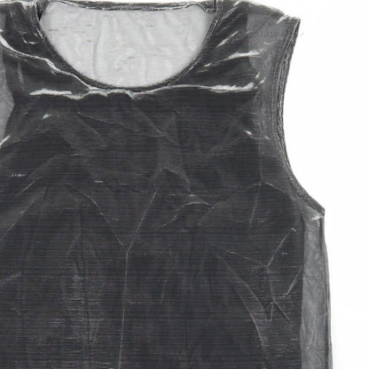 Womens UK Size 12 NEXT Silver Basic Tank