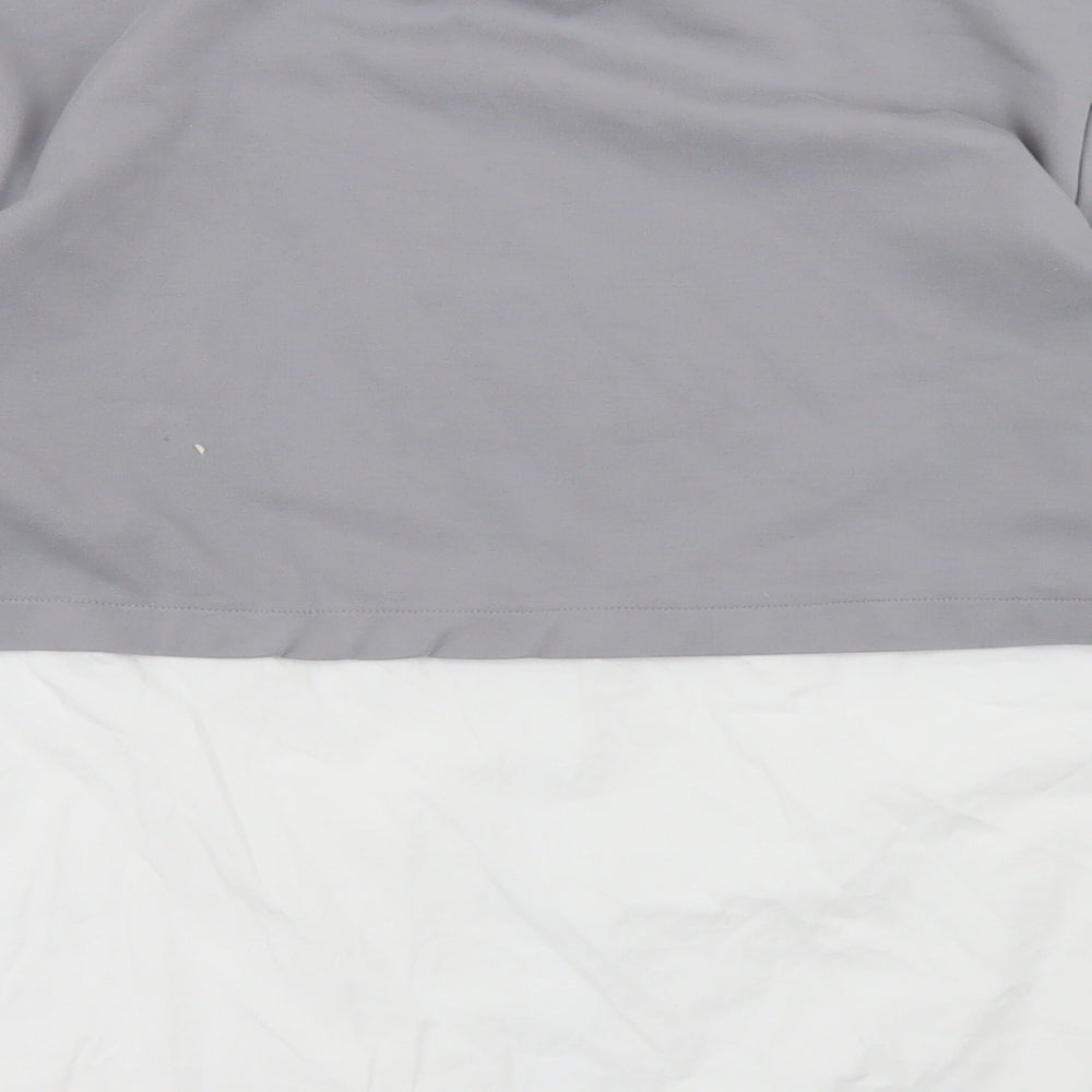 Womens UK Size M Gallery Grey Basic Blouse