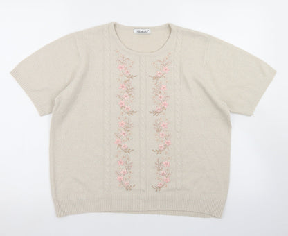 Womens UK Size 14 Berkertex Beige Pullover Jumper