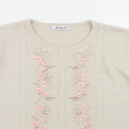 Womens UK Size 14 Berkertex Beige Pullover Jumper