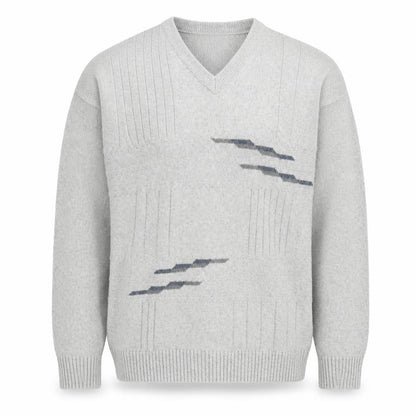 Mens UK Size L Carson Grey Pullover Jumper