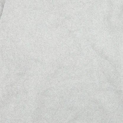 Carson Mens Grey V-Neck  Cotton Pullover Jumper Size L