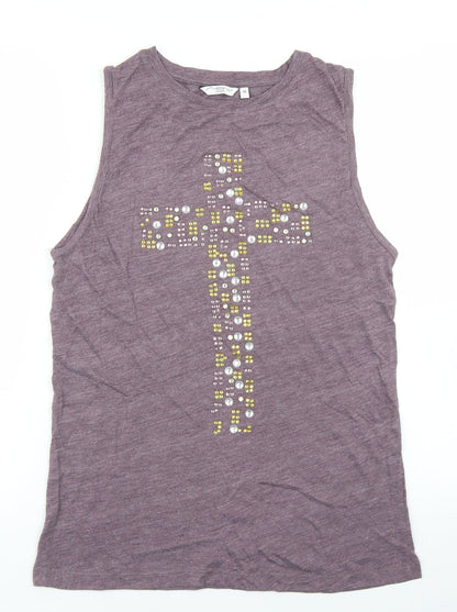 Womens UK Size 12 New Look Purple Basic Tank