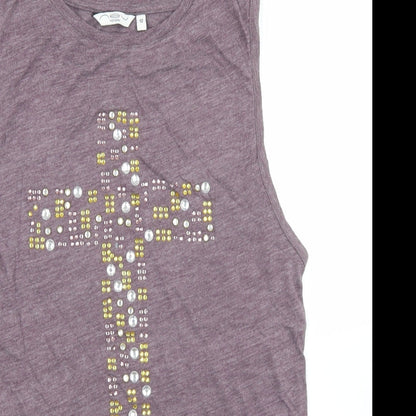 Womens UK Size 12 New Look Purple Basic Tank