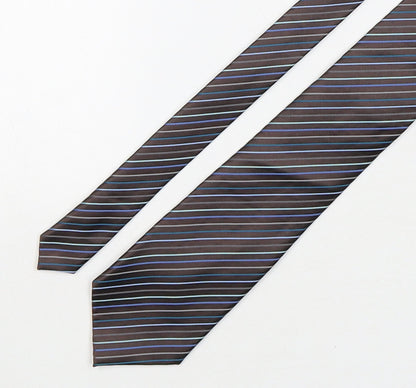 Marks and Spencer Mens Multicoloured Striped Polyester Pointed Tie One Size