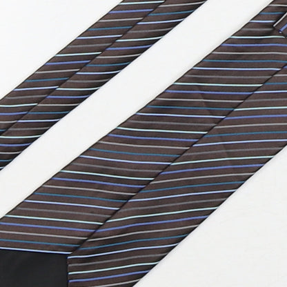 Marks and Spencer Mens Multicoloured Striped Polyester Pointed Tie One Size