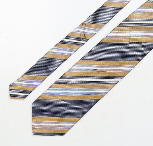 Preworn Mens Multicoloured Striped Silk Pointed Tie One Size