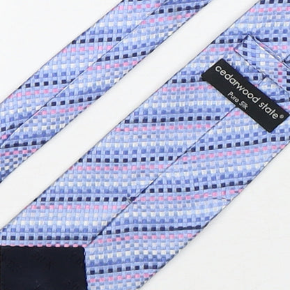Mens Cedar Wood State Multicoloured Plaids & Checks  Pointed Tie