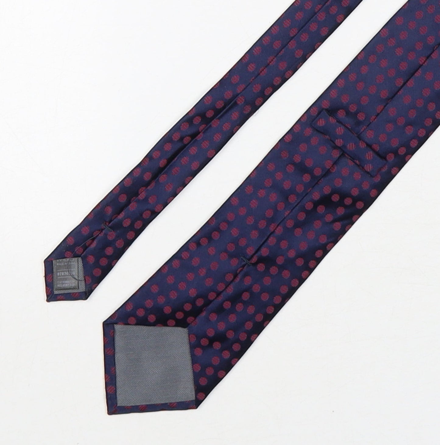 Marks and Spencer Mens Multicoloured Polka Dot Silk Pointed Tie One Size
