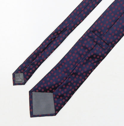 Marks and Spencer Mens Multicoloured Polka Dot Silk Pointed Tie One Size