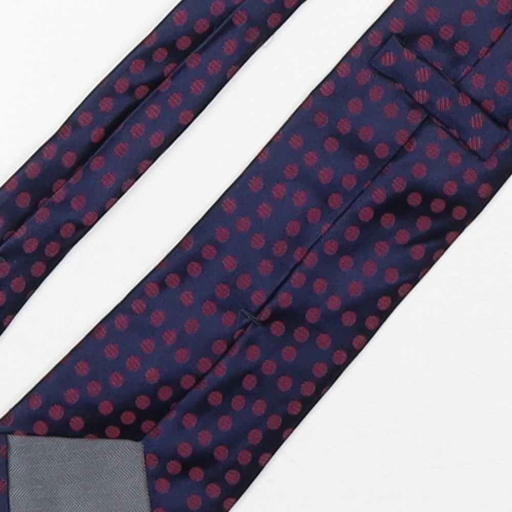Marks and Spencer Mens Multicoloured Polka Dot Silk Pointed Tie One Size