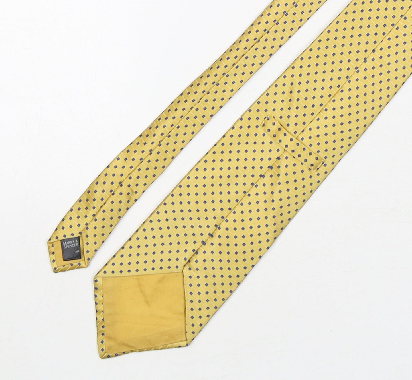 Marks and Spencer Mens Multicoloured Geometric Silk Pointed Tie One Size