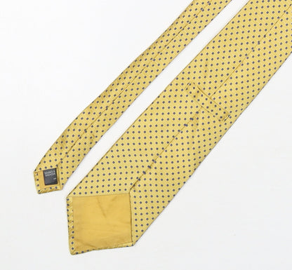 Marks and Spencer Mens Multicoloured Geometric Silk Pointed Tie One Size