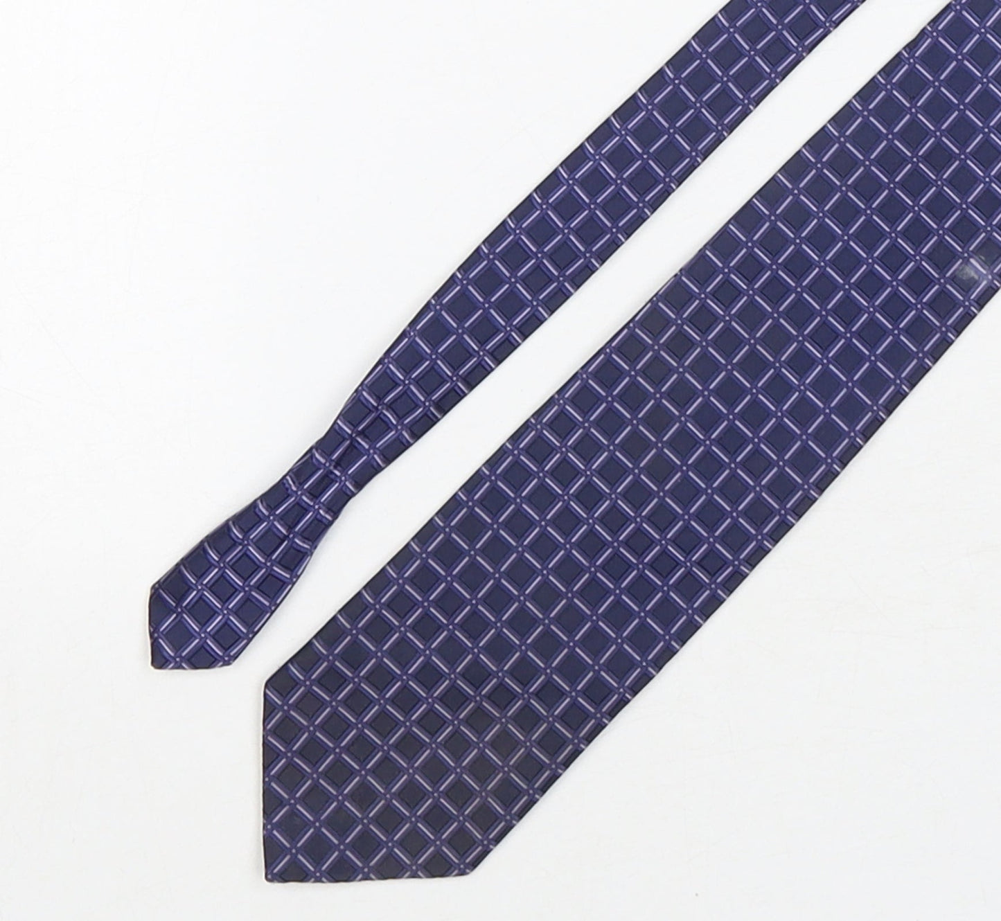 Mens Debenhams Purple Plaids & Checks  Pointed Tie