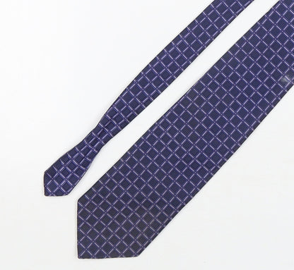 Mens Debenhams Purple Plaids & Checks  Pointed Tie