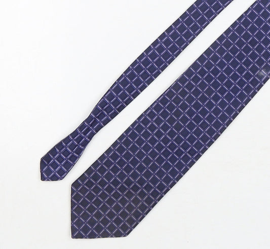 Mens Debenhams Purple Plaids & Checks  Pointed Tie