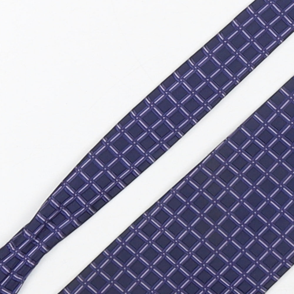 Mens Debenhams Purple Plaids & Checks  Pointed Tie