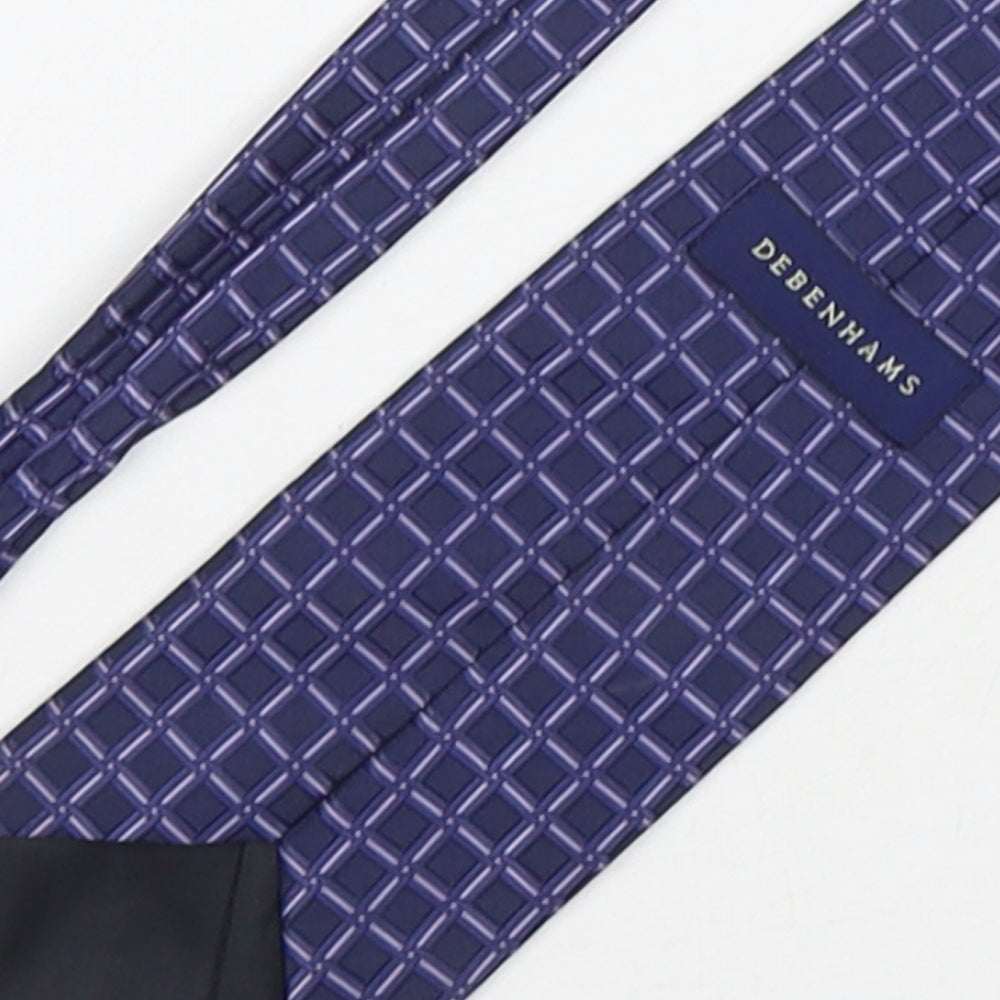 Mens Debenhams Purple Plaids & Checks  Pointed Tie