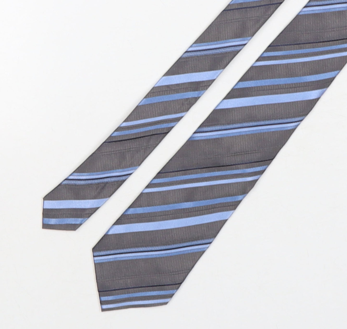 Autograph Mens Multicoloured Striped Silk Pointed Tie One Size