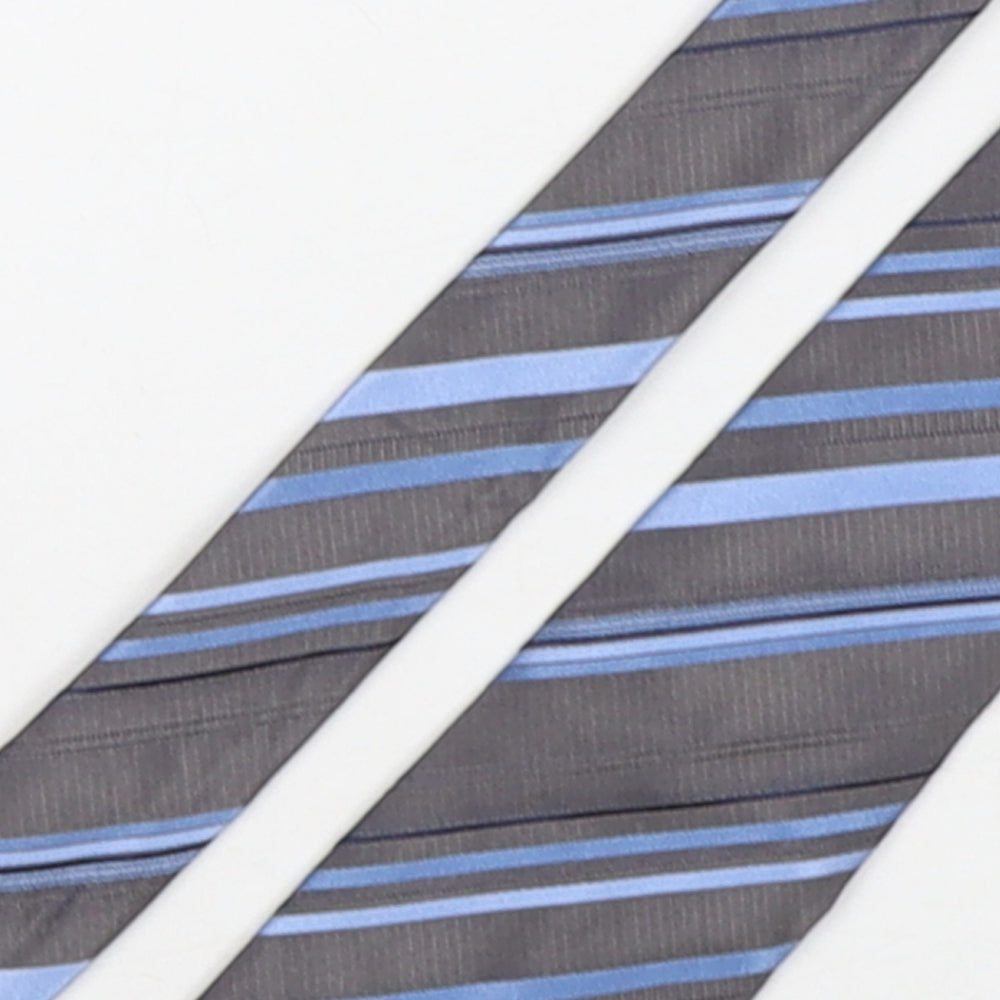 Autograph Mens Multicoloured Striped Silk Pointed Tie One Size