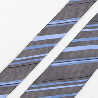 Autograph Mens Multicoloured Striped Silk Pointed Tie One Size