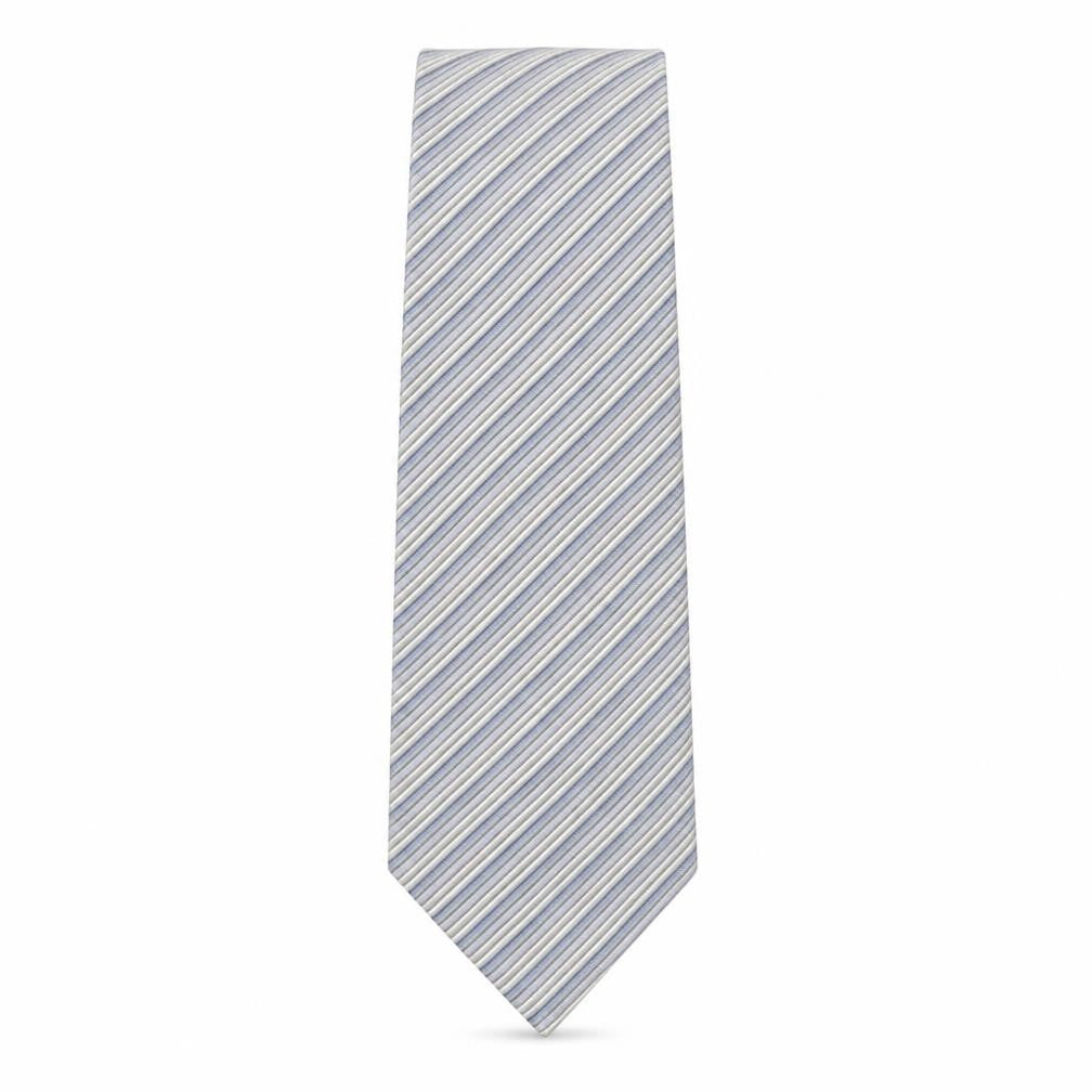 Front view of Collezione men’s multicoloured striped silk pointed tie one size