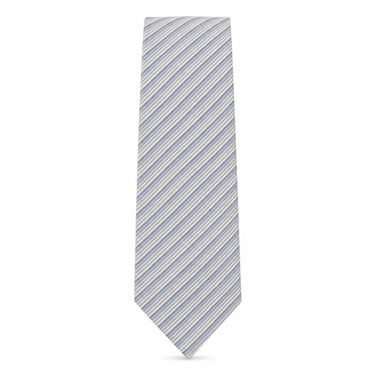 Front view of Collezione men’s multicoloured striped silk pointed tie one size