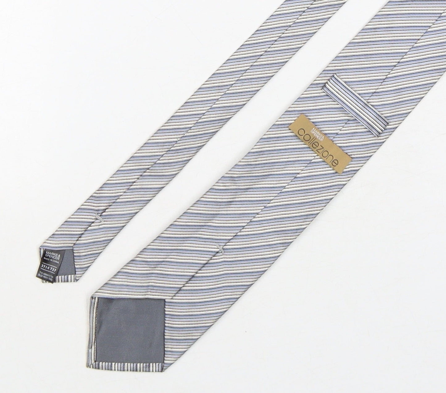 Mens Collezione Multicoloured Striped  Pointed Tie