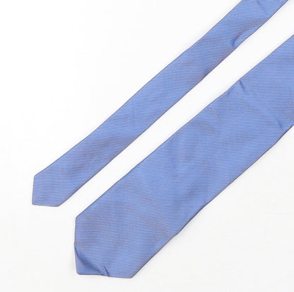 NEXT Mens Blue Striped Silk Pointed Tie One Size