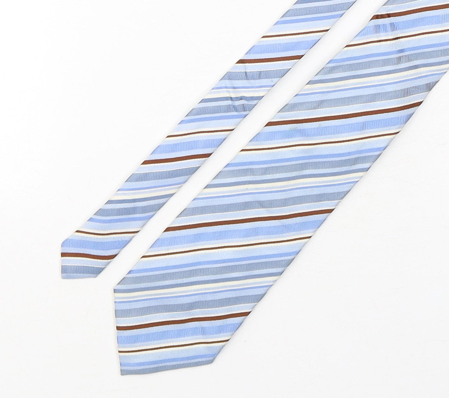 Soprano Mens Multicoloured Striped Silk Pointed Tie One Size
